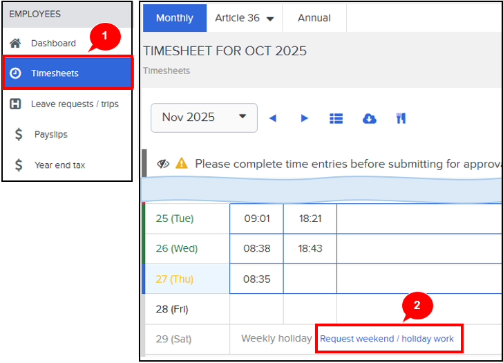 Requesting weekend/holiday overtime work (work on holidays) – Workcloud ...