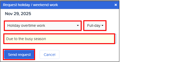 Requesting weekend/holiday overtime work (work on holidays) – Workcloud ...