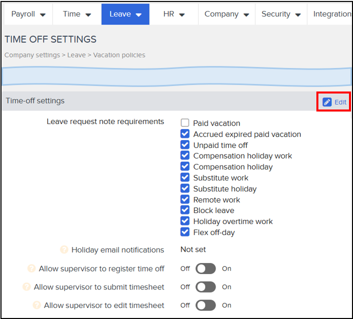 Allow supervisors to edit timesheets and submit proxies – Workcloudヘルプセンター